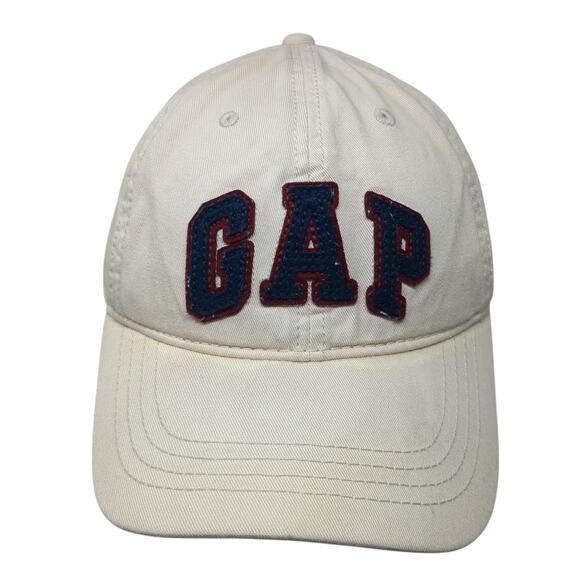 Gap Strapback Baseball Cap Beige Large Adjustable Embroidered 6 Panel Cotton - Picture 1 of 10